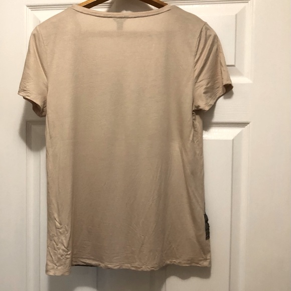 ☀️ Ann Taylor T-Shirt with Bow Size Large - Picture 2 of 7